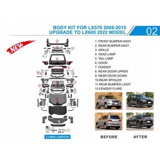 Facelift komplet za LX600 Lexus LX570/450d 2008–2022 fotografija 2