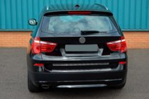 BMW X3 F25 2011–2018 Nerjaveča zaščitna letvica za zadnji odbijač OmsaLine (sijaj, nerjaveče jeklo) fotografija 3