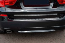 BMW X3 F25 2011–2018 Nerjaveča zaščitna letvica za zadnji odbijač OmsaLine (sijaj, nerjaveče jeklo) fotografija 8