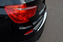 BMW X3 F25 2011–2018 Nerjaveča zaščitna letvica za zadnji odbijač OmsaLine (sijaj, nerjaveče jeklo) fotografija 6