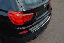 BMW X3 F25 2011–2018 Nerjaveča zaščitna letvica za zadnji odbijač OmsaLine (sijaj, nerjaveče jeklo) fotografija 2