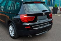 BMW X3 F25 2011–2018 Nerjaveča zaščitna letvica za zadnji odbijač OmsaLine (sijaj, nerjaveče jeklo) fotografija 5