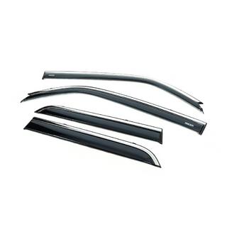 Vetrni deflektorji oken s kromirano letvico (4 kos, Niken) Toyota 4Runner 2009–2024 fotografija 1