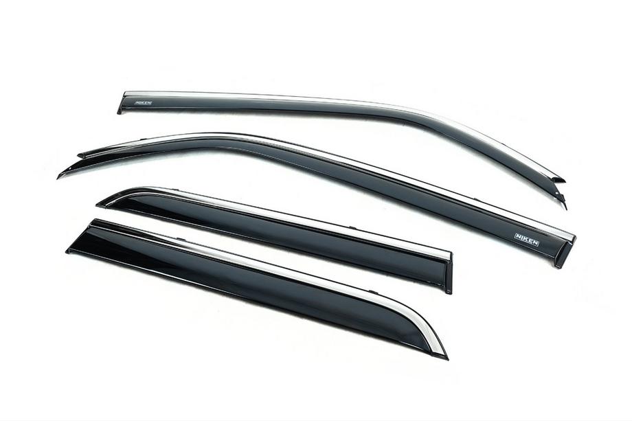 Toyota 4Runner 2009–2024 Vetrni deflektorji oken s kromirano letvico (4 kos, Niken) Image