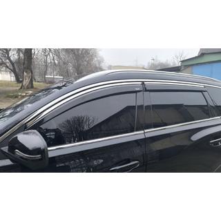 Vetrni deflektorji oken s kromirano letvico (4 kos, Niken) Chery Tiggo 7 2020– fotografija 2