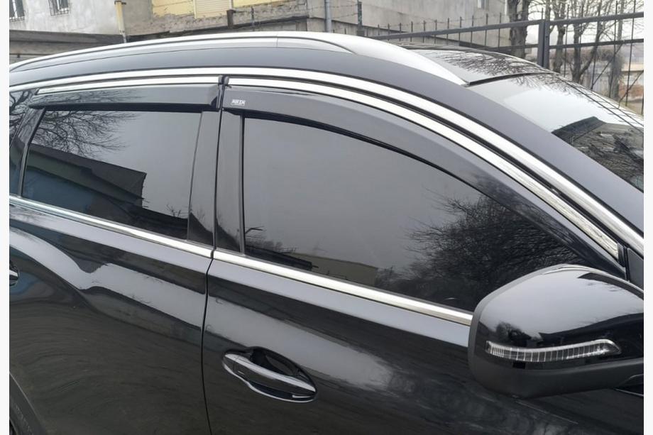 Chery Tiggo 7 2020– Vetrni deflektorji oken s kromirano letvico (4 kos, Niken) Image