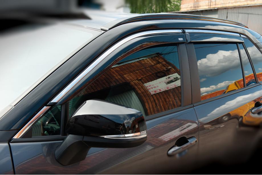 Toyota Rav 4 2019–2025 Vetrni deflektorji oken s kromirano letvico (4 kos, Niken) Image