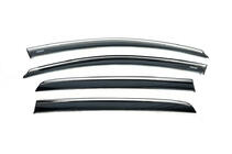 Volkswagen Golf 6 2008–2014 Vetrni deflektorji oken s kromirano letvijo Niken (HB, 4 kosi) fotografija 3