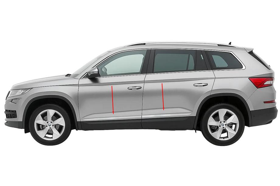 Skoda Kodiaq 2016–2023 Carmos ozka vratna letev (nerjavno jeklo) Fotografija 1