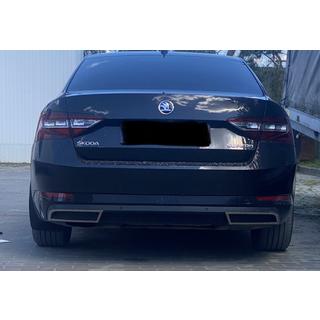 Carmos zaključne letve odbijača (3 kosi, nerjavno jeklo) Skoda Superb 2015–2024 fotografija 3
