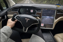 Tesla Model X 2015– Volan šturval (Alcantara, z gretjem) fotografija 1