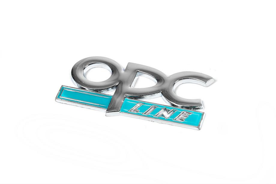 Opel Kovinska oznaka za prtljažna vrata OPC Line (krom+modra) Fotografija 1