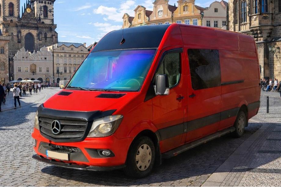 Mercedes Sprinter W906 2006–2018 Sprednji lip spojler 2013-2018 (ABS) Fotografija 3