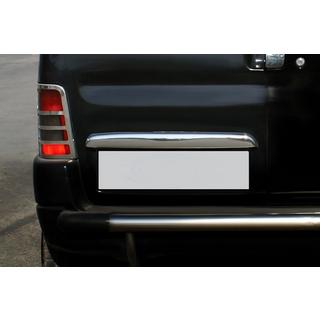 Letvica nad registrsko tablico (2-vratna, nerjavno jeklo) Peugeot Partner 1996–2008 fotografija 1