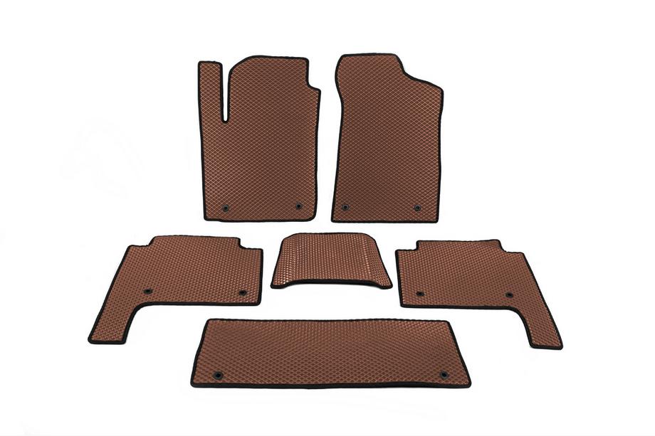 Nissan Patrol Y62 2010–2024 Preproge za notranjost 3 vrste (EVA, rjave) Image