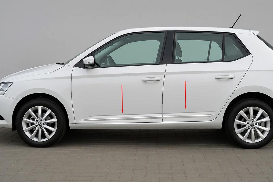 Skoda Fabia 2014–2021 Letve za vrata (4 kos, nerjavno jeklo) Image