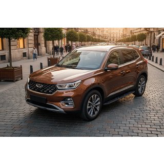 Stranski pragovi Tayga Black (2 kosa, aluminij) Chery Tiggo 7 2020– fotografija 1