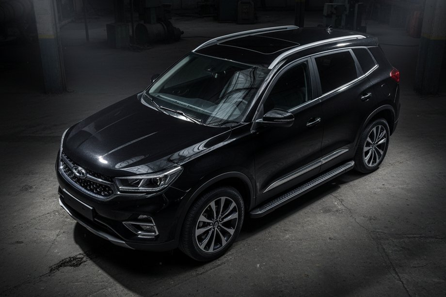 Chery Tiggo 7 2020– Bočne stopnice Allmond Black (2 kos, aluminij) Image
