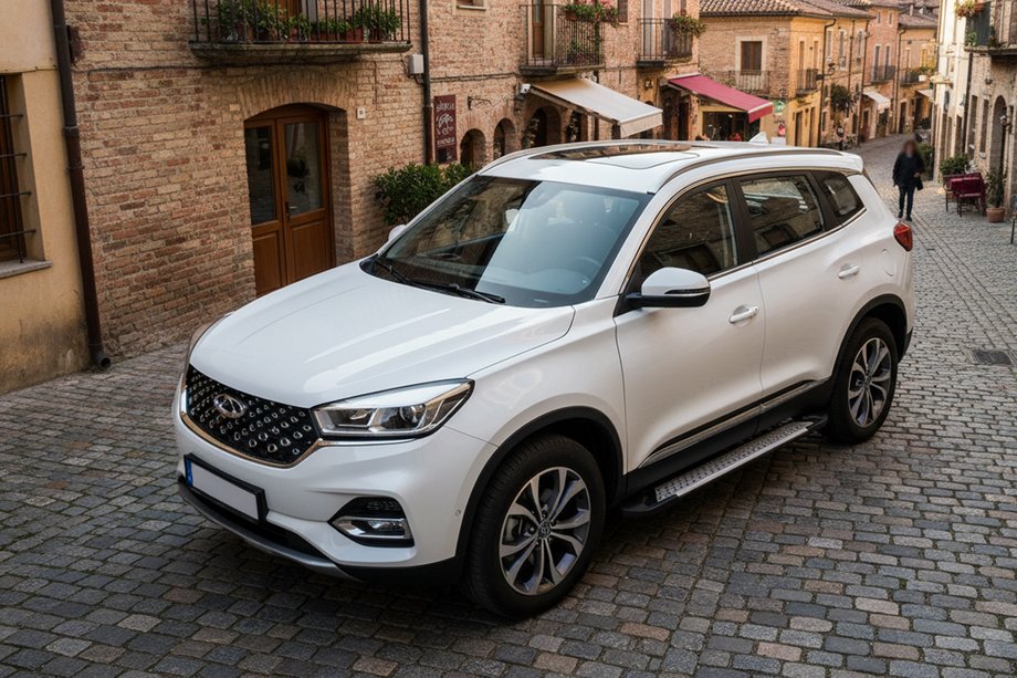 Chery Tiggo 8 2017– Stranske stopnice Allmond Grey (2 kosa, aluminij) Image