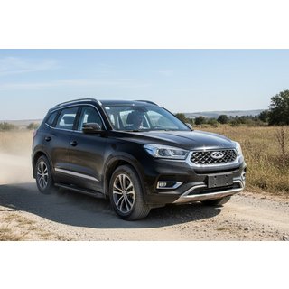 Stranske stopnice Bosphorus Black (2 kosa, aluminij) Chery Tiggo 8 2017– fotografija 1