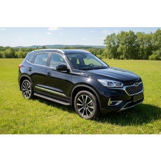 Stranski pragovi Tayga Black (2 kosa, aluminij) Chery Tiggo 8 2017– fotografija 1