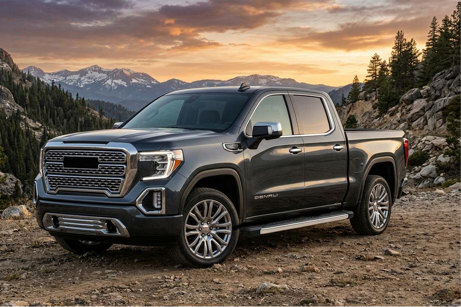 GMS Sierra 2019– Blackline bočne stopnice (2 kosa, aluminij) Image