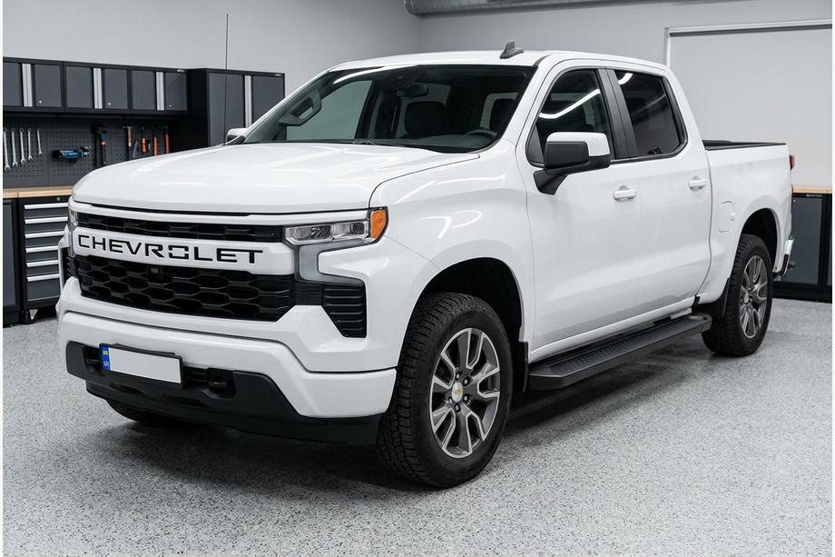 Chevrolet Silverado 2019– Bočne stopnice Allmond Black (2 kos, aluminij) Image