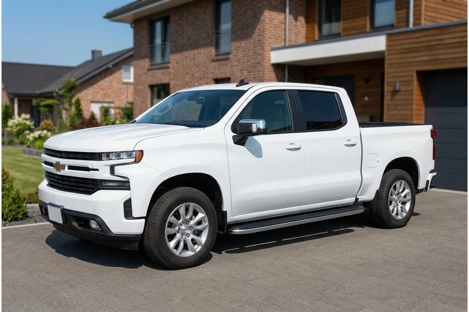 Chevrolet Silverado 2019– Stranske stopnice Tayga Grey (2 kos, aluminij) Image