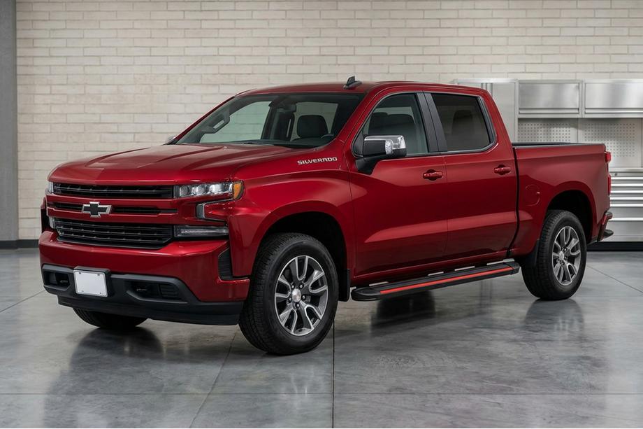 Chevrolet Silverado 2019– Stranske stopnice Maya Red (2 kosa, aluminij) Image