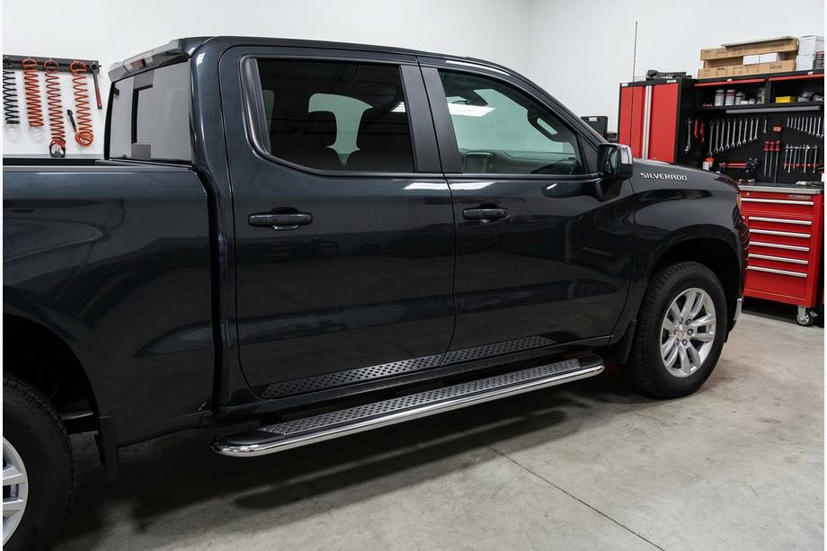 Chevrolet Silverado 2019– Stranske stopnice Maydos V2 (2 kosa, aluminij) Image