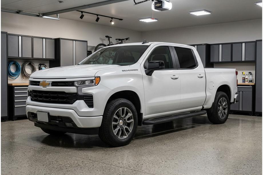 Chevrolet Silverado 2019– Stranski pragovi Tayga Black (2 kosa, aluminij) Image