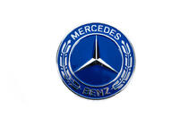 Mercedes-Benz Čep namesto emblema na pokrovu motorja Mercedes (moder, 57 mm) fotografija 2