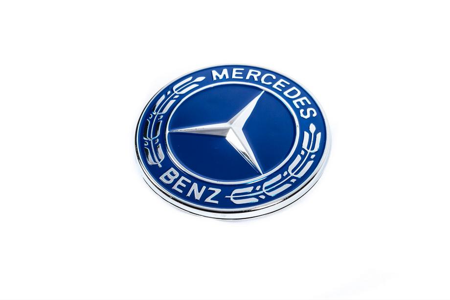 Mercedes-Benz Čep namesto emblema na pokrovu motorja Mercedes (moder, 57 mm) Image