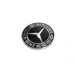 Pokrovček namesto emblema na pokrovu motorja Mercedes (črn, 57 mm) fotografija 1