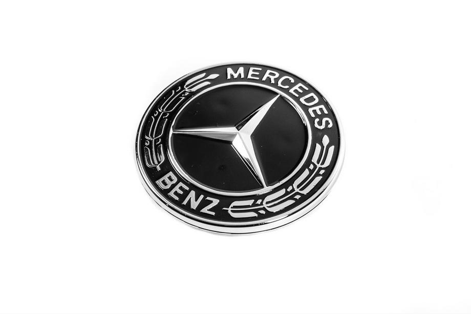 Mercedes-Benz Pokrovček namesto emblema na pokrovu motorja Mercedes (črn, 57 mm) Image