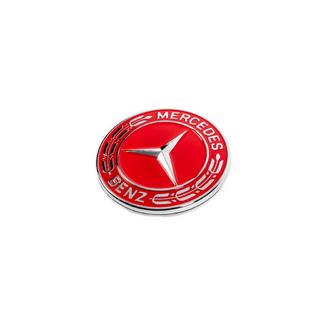 Zamašek namesto emblema za pokrov motorja Mercedes (rdeč, 57 mm) fotografija 2