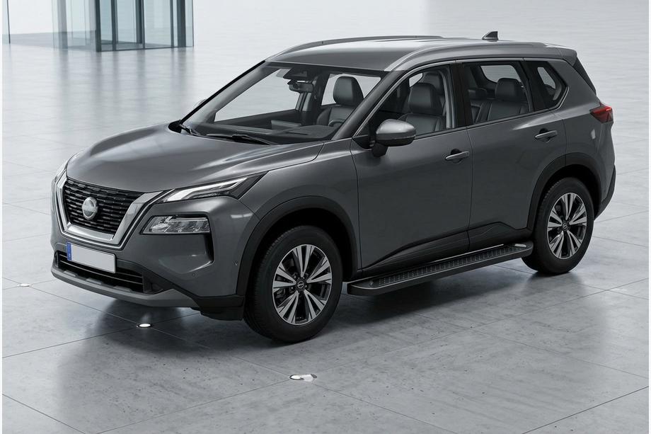 Nissan X-trail T33/Rogue 2022– Bočne stopnice Allmond Black (2 kosa, aluminij) Fotografija 1