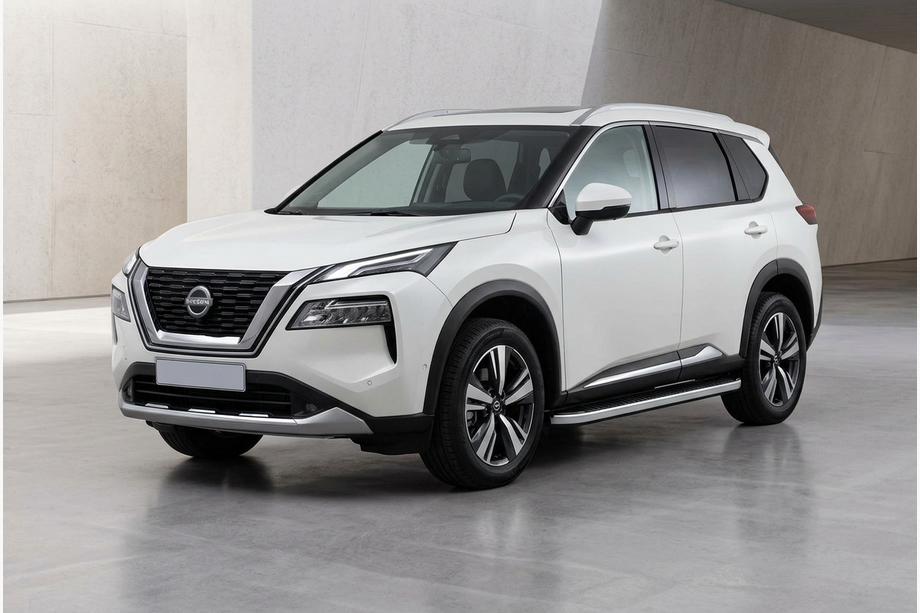 Nissan X-trail T33/Rogue 2022– Stranski pragovi Tayga Grey (2 kosa, aluminij) Image