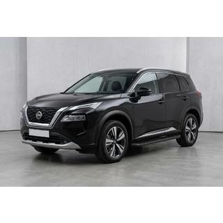 Stranski pragovi Tayga Black (2 kos, aluminij) Nissan X-trail T33/Rogue 2022– fotografija 1