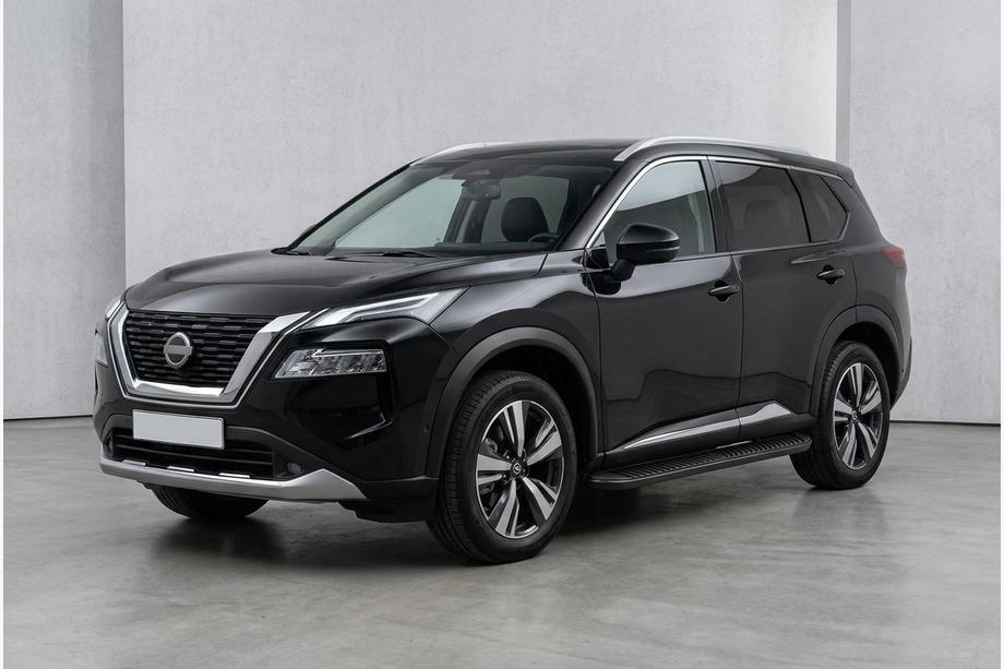 Nissan X-trail T33/Rogue 2022– Stranski pragovi Tayga Black (2 kos, aluminij) Fotografija 1