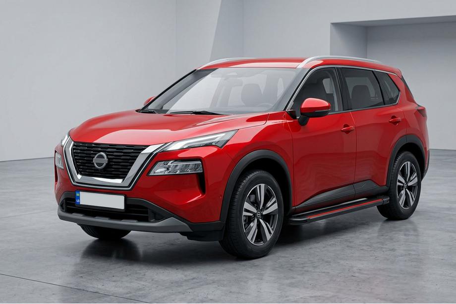 Nissan X-trail T33/Rogue 2022– Bočne stopnice Maya Red (2 kos, aluminij) Fotografija 1