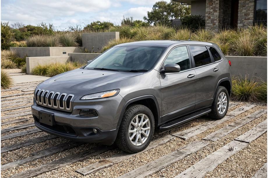 Jeep Cherokee KL 2013– Stranske stopnice Bosphore Black (2 kos, aluminij) Image