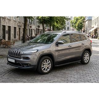 Stranski pragovi Tayga Black (2 kos, aluminij) Jeep Cherokee KL 2013– fotografija 1