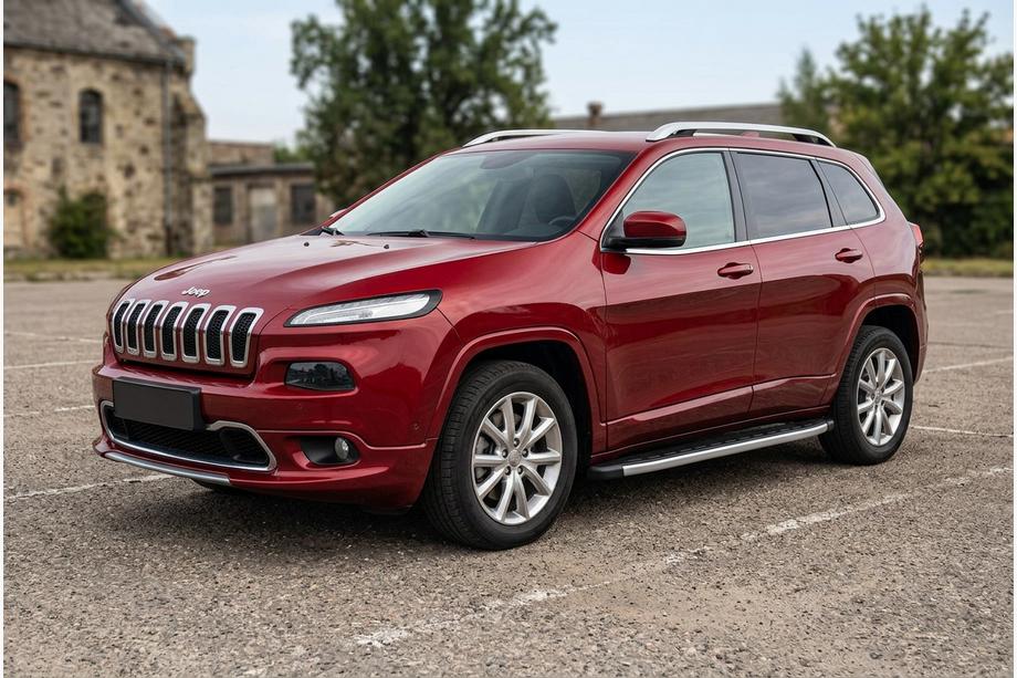 Jeep Cherokee KL 2013– Bočne stopnice Fullmond (2 kos, aluminij) Fotografija 1