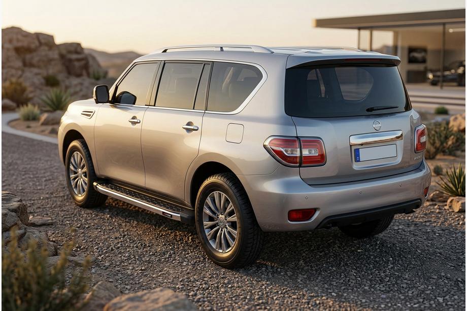 Nissan Armada 2016–2024 Stranske stopnice BlackLine (2 kos, aluminij) Image