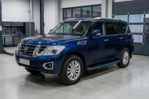 Nissan Armada 2016–2024 Bočne stopnice Maya Blue (2 kos, aluminij) fotografija 1