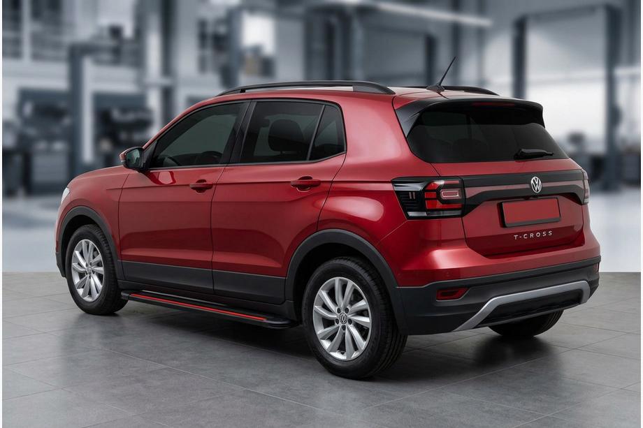 Volkswagen T-Cross 2019– Bočne stopnice Maya Red (2 kos, aluminij) Image