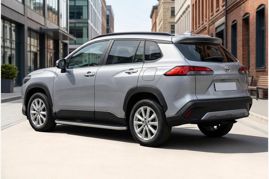 Toyota Corolla Cross 2020– Stranski pragovi Tayga Grey (2 kosa, aluminij) Image