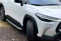 Toyota Corolla Cross 2020– Stranske stopnice BlackLine (2 kos, aluminij) fotografija 1