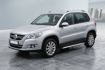 Volkswagen Tiguan 2007–2016 Stranske stopnice Shining V1 (2 kos, aluminij) fotografija 1
